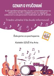 DIŠTANČNÉ VYUČOVANIE OD 29.11