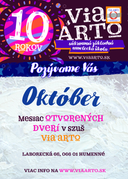 OKTÓBER - Mesiac otvorených dverí !